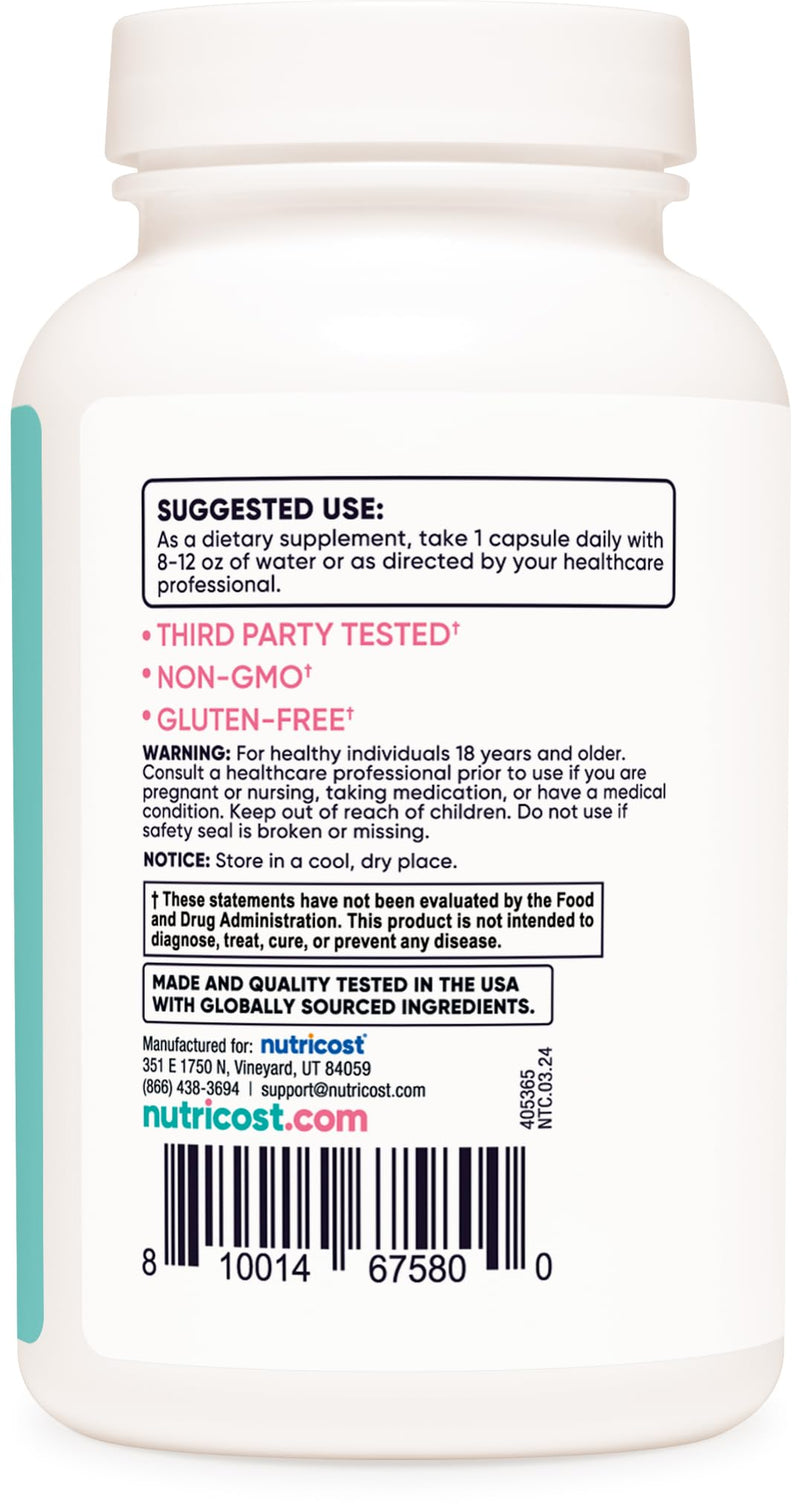 Nutricost Chasteberry Supplement for Women 120 Capsules, 5000mg Chasteberry Equivalent Per Serving, with Dong Quai and Ginger Root Extract, Vegetarian, Gluten Free and Non-GMO