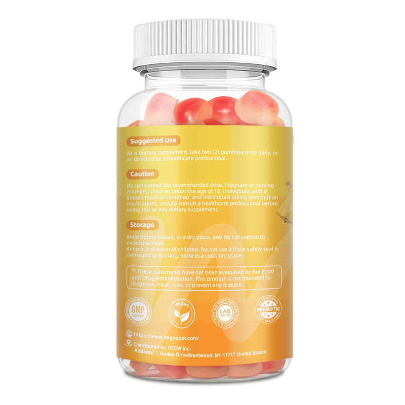Migcopat Premium Feminine Balance Gummies – 2 Pack, Probiotic + Enzyme Blend for Digestive, Hormone & PH Balance, Pineapple Flavor, 120 Gummies 120 Count (Pack of 1)