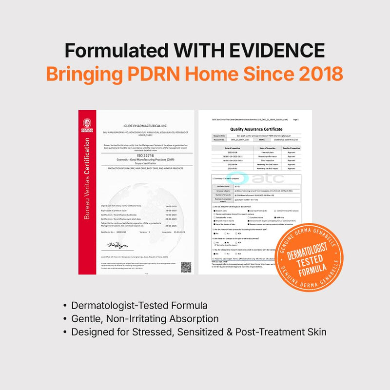 Genabelle PDRN Vitamin C Serum Toning Ampoule JUMBO SIZE - Lightweight Glass Skin,korean skin care with Vitamin B, C, E, PDRN, Serum for Blemishes, Fine Lines and Rough Skin Texture, 2.36 fl oz 2.36 Fl Oz (Pack of 1)