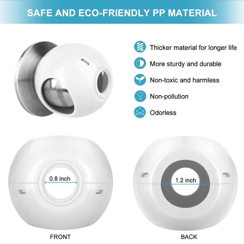 [Australia] - Door Knob Safety Cover for Kids (4 Pack) New Shape & Structure Design Child Door Knob Covers Prevent Children from Opening Doors Baby Safety Door Knob Locks Fit Most Knobs White 4 Pack 