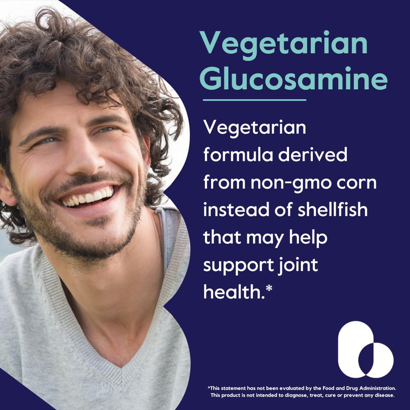 [Australia] - BESTVITE Vegetarian Glucosamine 1000mg (120 Vegetarian Capsules) - No Stearates - No Fillers 
