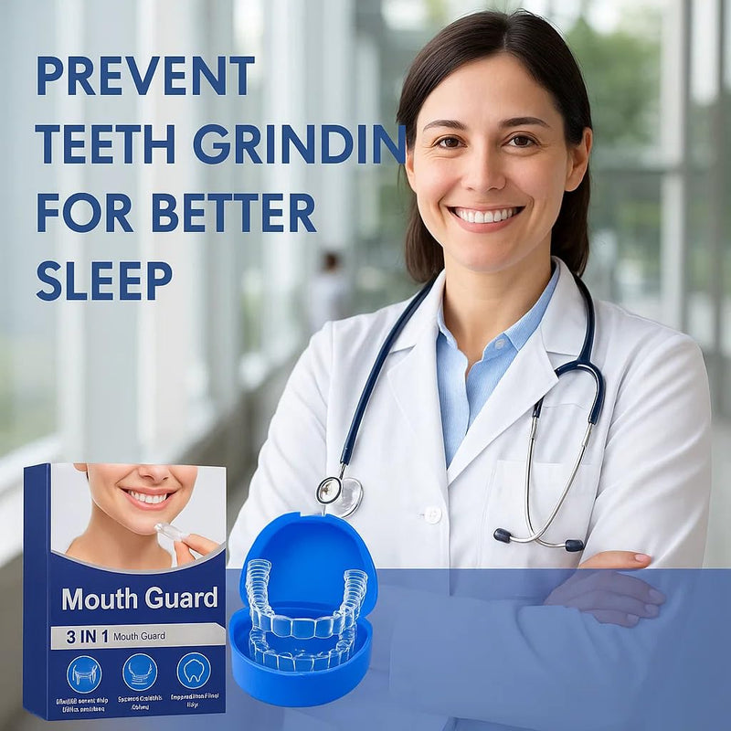 [Australia] - Mouth Guard for Teeth Grinding and Clenching at Night – Dental Night Guard for Sleep Bruxism Relief, Soft Fit Tray for Adults 