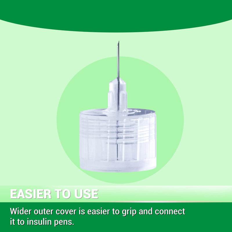[Australia] - Insulin Pen Needles, 32G 4mm Ultra Fine Pen Needles for Insulin Injection, Compatible with Most Insulin Pens, 0.23mm x 4mm (5/32”) 100 Count 