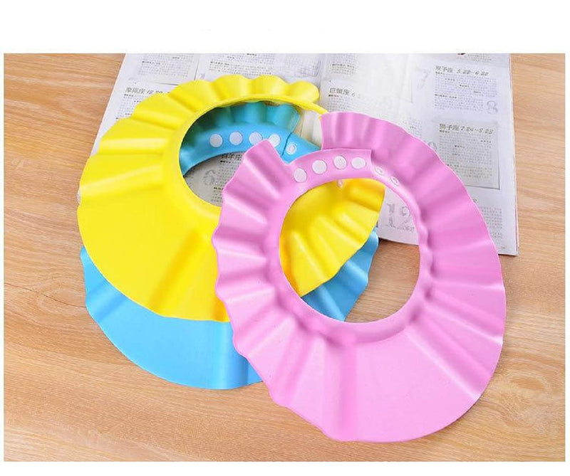 [Australia] - Baby Safe Shampoo Shower Bathing Protection Soft Shower Cap Hat Wash Hair Shield for Children Kids (Pink) Pink 