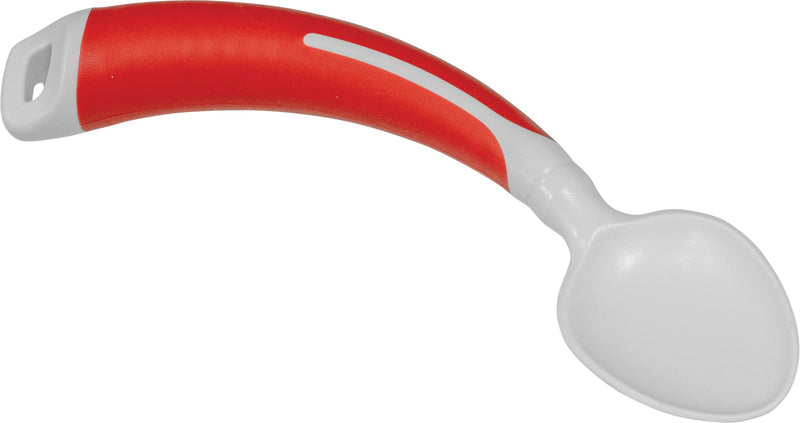 Aidapt Curved/Angled Spoon (Left Handed) for use by the Elderly, Those with a Poor Grip or Limited Wrist Movement and Those Suffering with Parkinson's Disease and Arthritis. More Comfortable Dining Spoon (Left Handed)