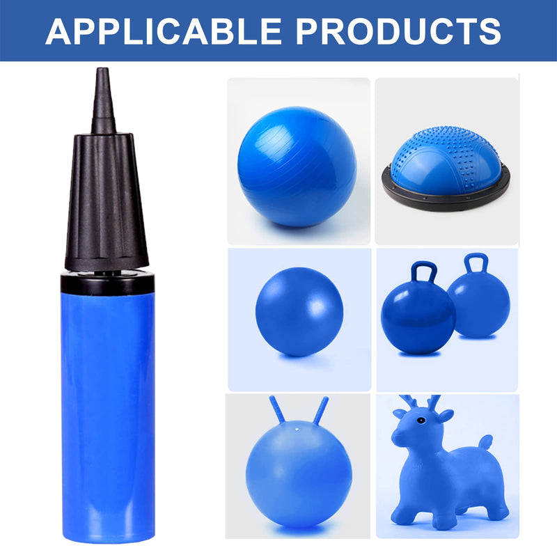 [Australia] - Exercise Ball Pump, Air Pump for Exercise Ball, Yoga Ball Pump with Fitness Ball Plug Replacement kit Yoga Ball Plug Replacement Plug for Exercise Ball Inflator Pump Blue 13 PCS 