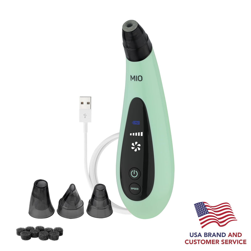 Spa Sciences MIO Diamond Microdermabrasion Blackhead Remover, Pore Suction Tool–Rechargeable-Dermatologist Recommended Skin Resurfacing System for Anti-Aging-Exfoliator for Acne Scars/Wrinkles (Mint) Mint