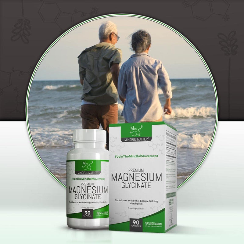 MM Magnesium Glycinate | 90 Magnesium Glycinate Sleep Supplements - 250mg per Serving | High Strength Bisglycinate Capsules | Non-GMO & Allergen Free | Made in The UK