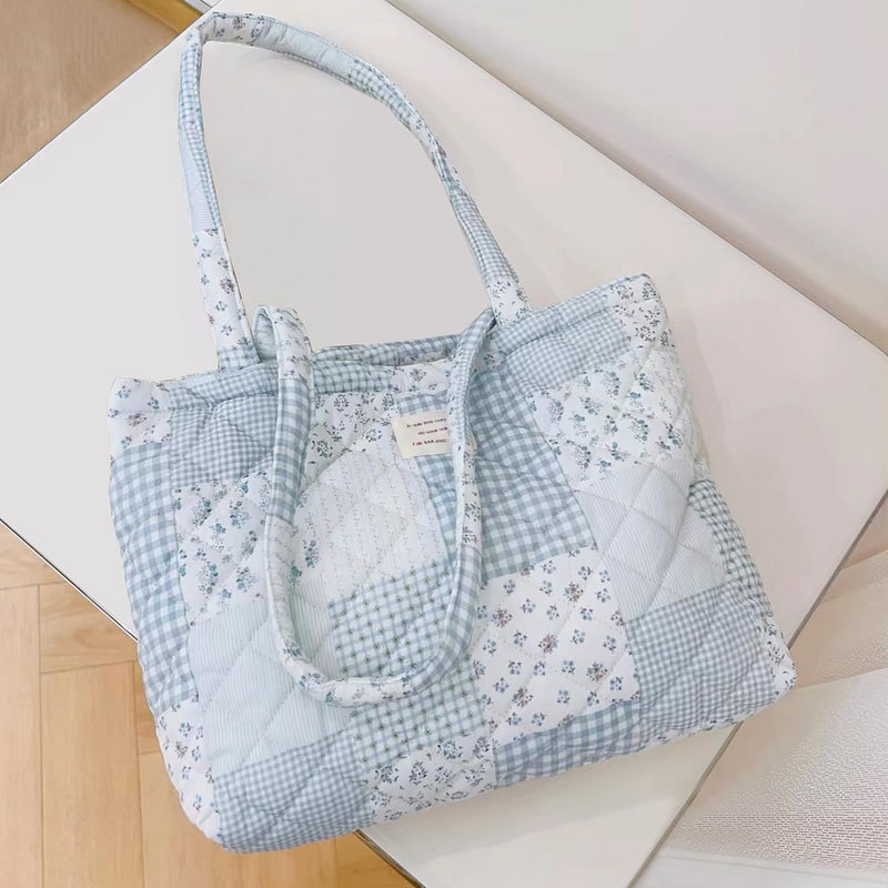 Matching Makeup Bag 2 Piece Floral Quilted Cotton Bags