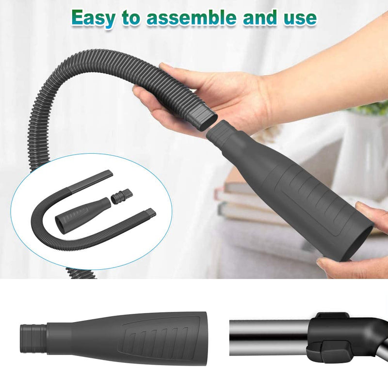 [Australia] - Sealegend 2 Pieces Dryer Vent Cleaner Kit Vacuum Attachment Hose with Brush, Dryer Cleaning Brush Lint Remover Hose Black 