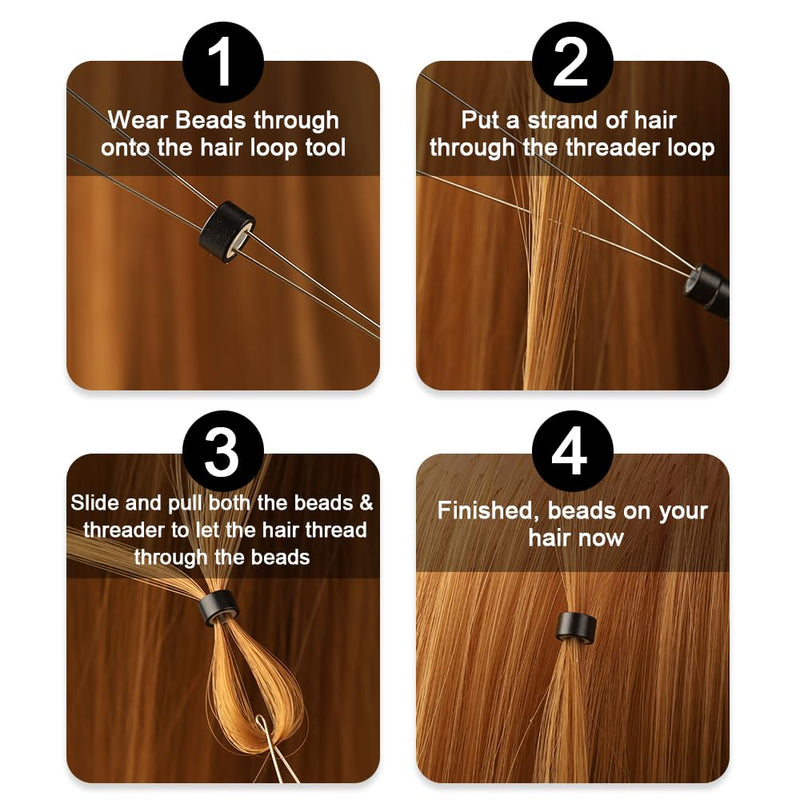 [Australia] - Hair Extension Pliers Kit Microlink Pliers for Extensions Hair Extension Beading Tool Hair Needle Pulling Hook Hair Styling Bead Closer and Remover Pliers Gold 