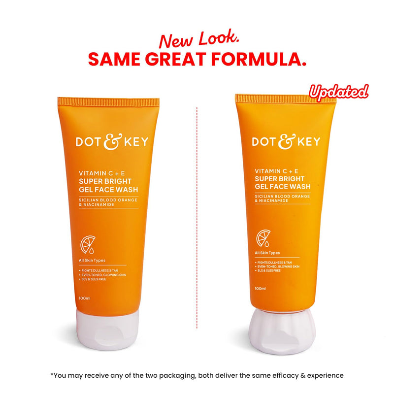 Dot & Key Vitamin C + E Gel Face Wash, With Triple Vitamin C, 3.38 fl oz (100 ml)