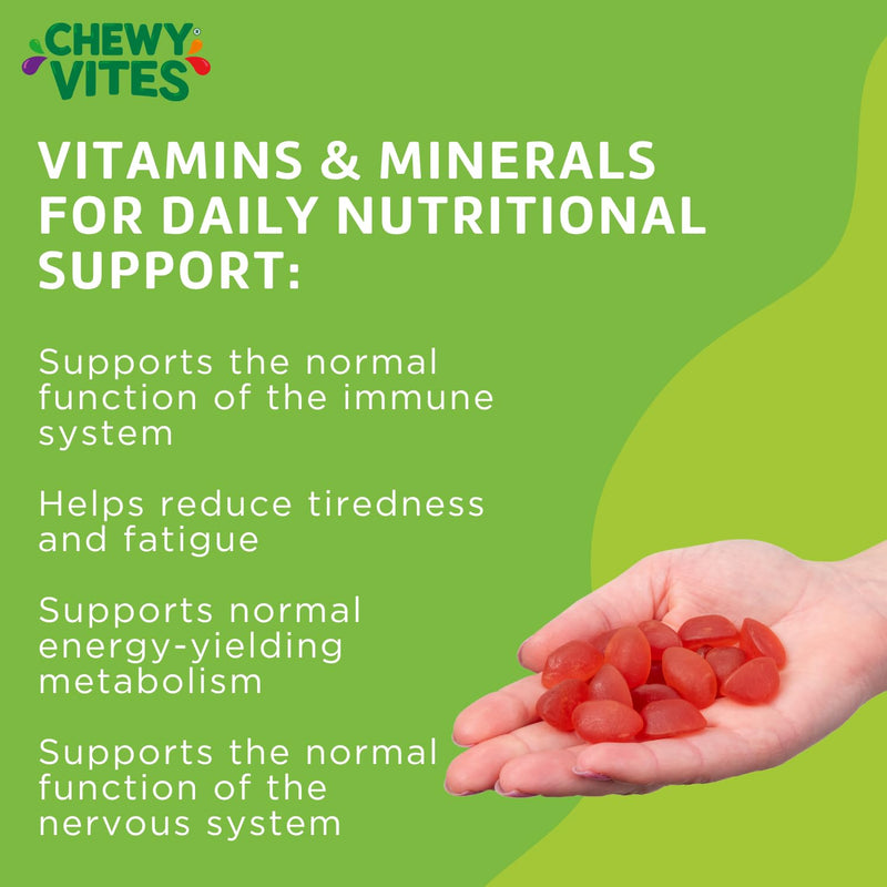 Multivitamin Gummies for Adults, 120 Gummies (4 Month Supply), 12 Vitamins and Minerals: Vitamin C, D, B12, Folic Acid, Vegan Multivitamins for Women & Men, for Energy & Immune Support - Chewy Vites
