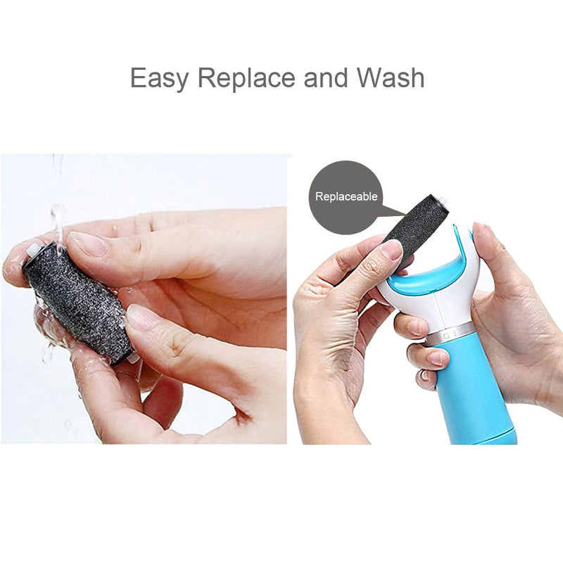 [Australia] - 12 Pack Extra Coarse Replacement Roller for Amope Pedi,Replacement Head Refills Compatible with Amope Pedi Refills Electronic Perfect Foot File 12 Black Extra Coarse 