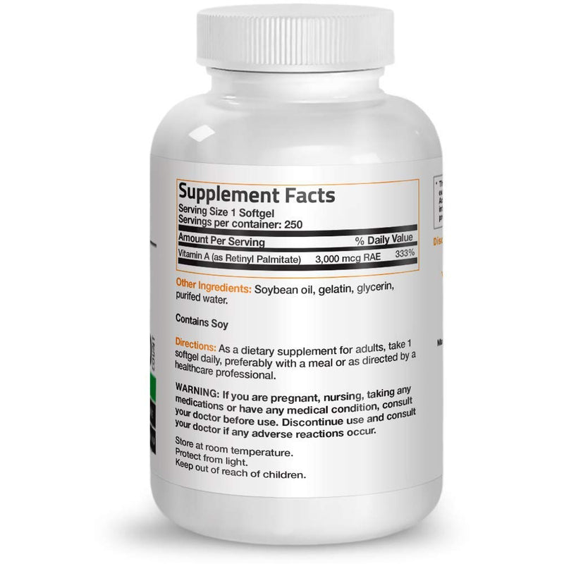 Bronson Probiotic 50 Billion CFU + Prebiotic with Apple Polyphenols & Pineapple Fruit Extract + Vitamin A 10,000 IU Premium Non-GMO Formula
