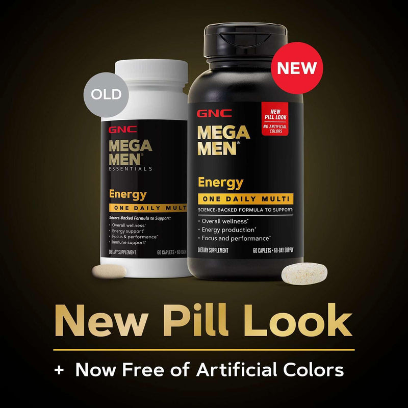 GNC Mega Men One Daily Multi Energy, 60 Count, 60 Servings