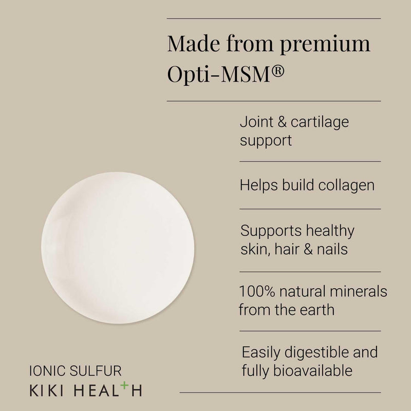 Ionic Sulfur Liquid Concentrate 50ml – Connective Tissue Structure & Mineral Support – High Absorption Sulfur Supplement Drops for Structural Compounds & Daily Mineral Balance, 85mg/Serving