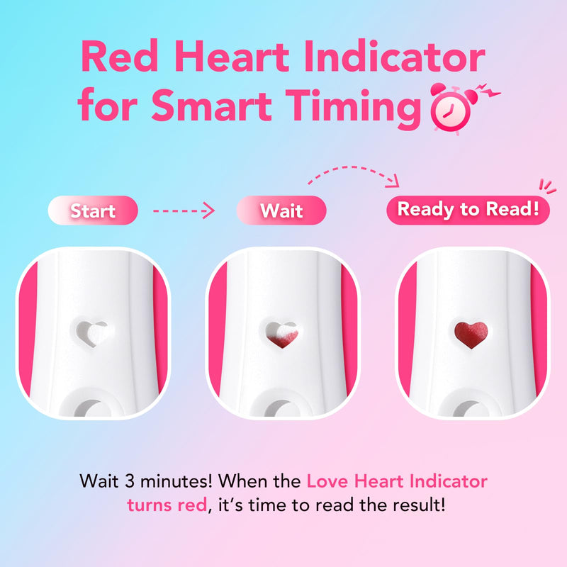 easy@Home Pregnancy Test: Smart Love Timing Indicator - Early Detection | Fast Results & Easy to Use for Home Use hCG Tests | 5 Pack 5 Count (Pack of 1)
