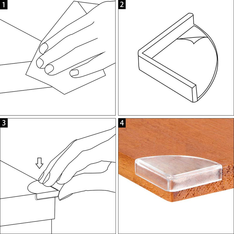 [Australia] - [36 Pack] Slim Clear Edge Bumpers, Tomorotec Corner Protectors Edge Guards Corner Cushion for Baby Safety for Furniture, Slim Table, Windows, Bed and etc 