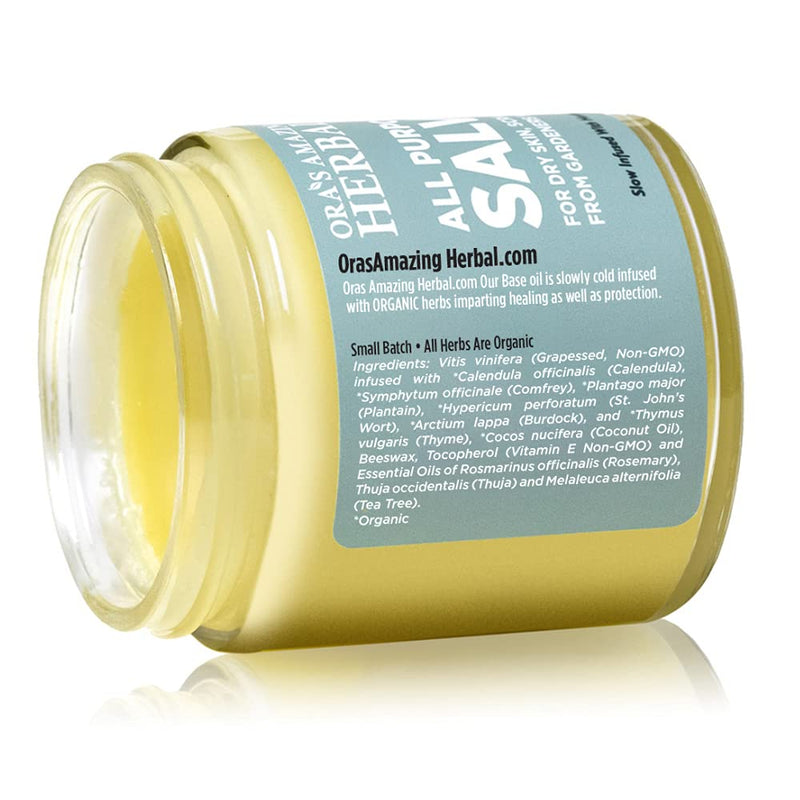 [Australia] - Ora's Amazing Herbal All Purpose Salve, Herbal Healing Skin Balm with Tea Tree, Natural Cream for Dry Cracked Hands, Comfrey Calendula Plantain Thyme Beeswax, Soothing Itch Relief, 4 oz All purpose Salve 4 oz 