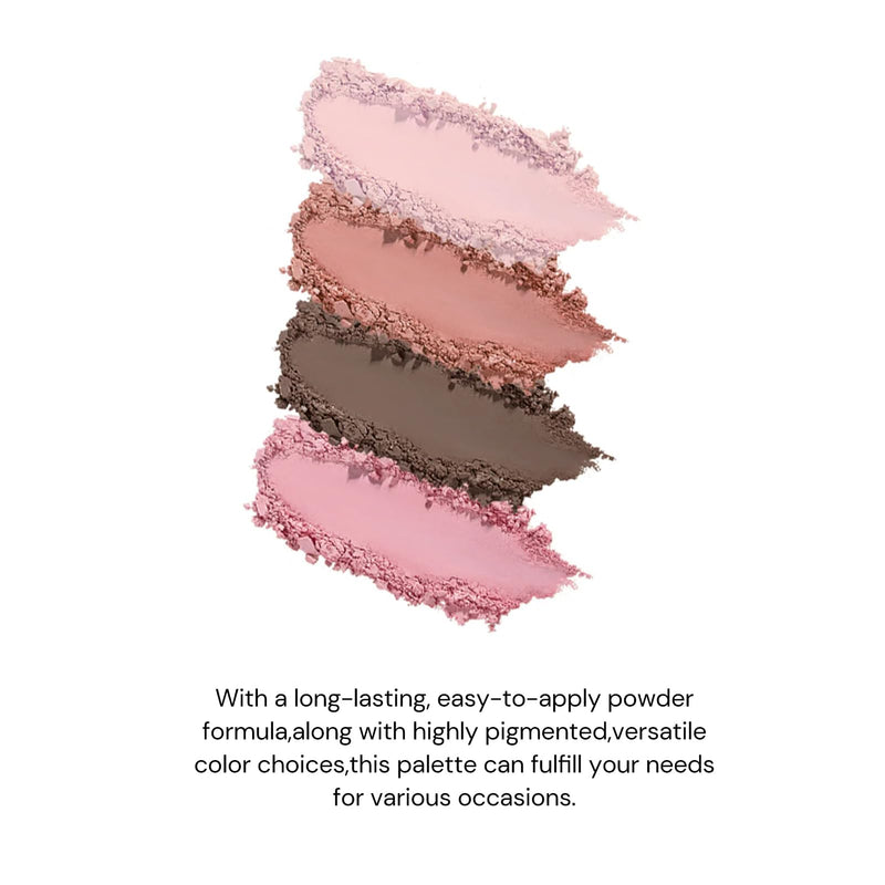 [Australia] - Flower Knows Swan Ballet Six-Color Makeup Palette,Eyeshadow,Blush,Highlighting & Contour All-in-One Face Makeup Palette 03+Fridge Magnet Set,with 4 Matte+2 Shimmer Neutral Shades 