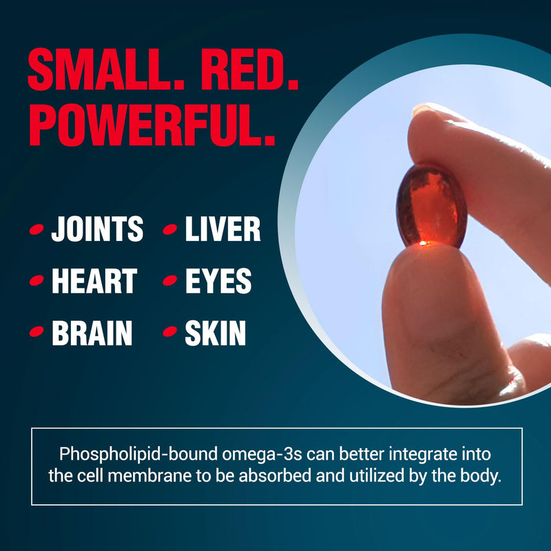 [Australia] - LABO Nutrition Perfect Krill EX, 1000mg Antarctic Krill Oil Omega 3 EPA DHA, Highest Phospholipids (Over 56%) with Choline, Astaxanthin | Heart Brain Eye Joint Health, Made in USA, 60 softgels 1 