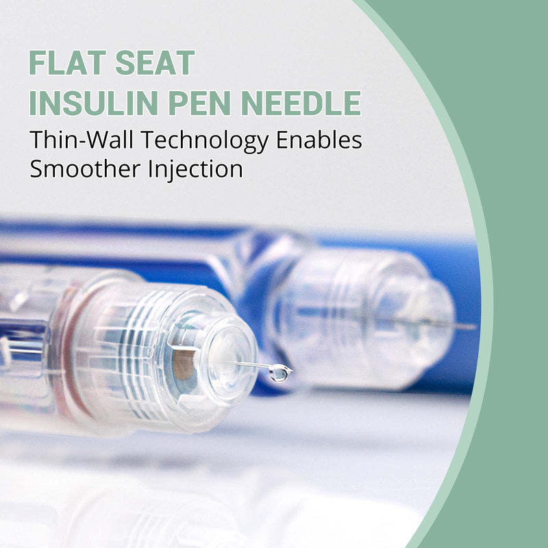 [Australia] - Pen Needles 32g 4mm Ultra Fine, Diabetic Needles for Insulin Injections, Compatible with Most Diabetes Pens, 100 Count 4mm x 32G (5/32”) 
