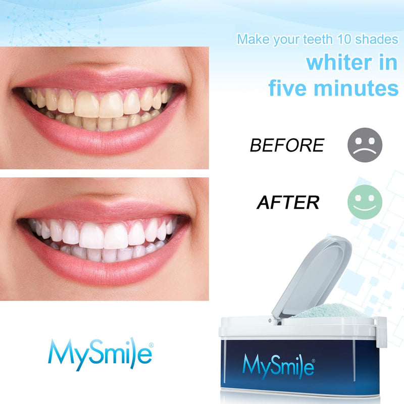 [Australia] - MySmile Teeth Whitening Powder for Tooth Whitening, Toothpaste Natural Powder Teeth Whitener, Enamel Safe Whitening Tooth Cleaning Powder, Tooth Stain Remover and Polisher, Fresh Mint Blue 