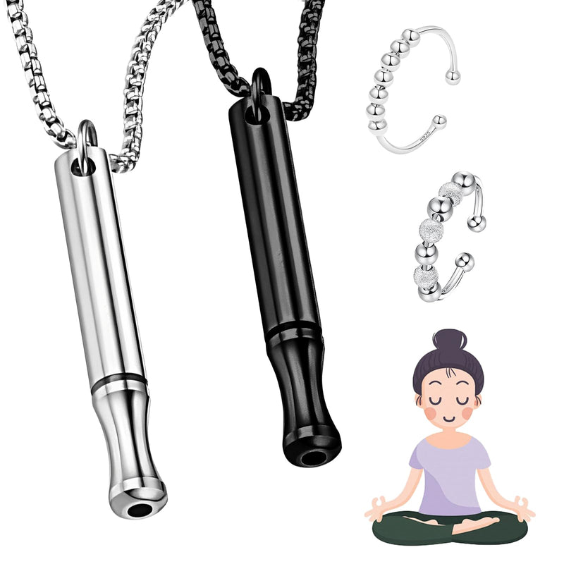 [Australia] - DMNQ Smoking Cessation Aids Smoking Cessation Chain Hoki Necklace Against Anxiety Smoke Free Aids Breathing Chain Smoking Cessation Quit Smoking Chain Gifts for Men and Women 