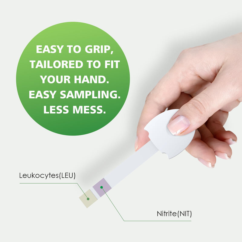 Carethetic UTI Test Strips for Women & Men - Home Urine Test Kit for Urinary Tract Infection Detection (Leukocytes & Nitrites), Broad Handle for Hygienic Use - 3 Count