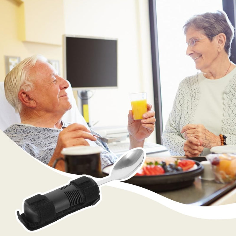 Easy Grip Cutlery Adult Spoon Fork Holder Belt Adjustable Disability Aids Arthritis Hands Aids Comfort Grips Shaky Hands Cutlery for Men Women