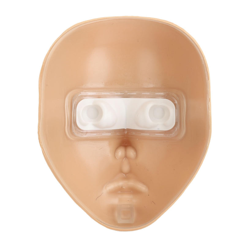 [Australia] - JTLB Makeup Practice Face with Plastic Stand 5D Silicone Full Face Makeup Practice BoardReusable Mannequin Tool for Beginner (Wheat Skin) 