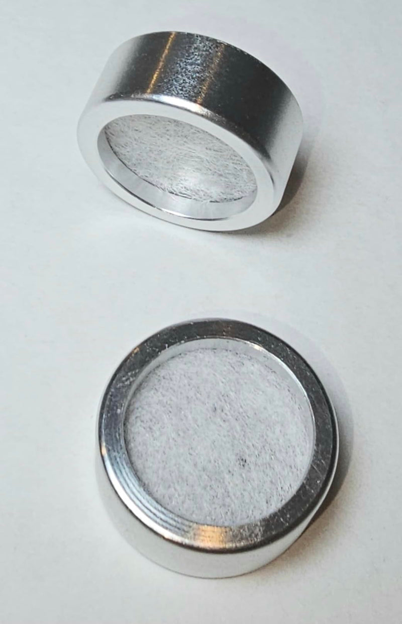 [Australia] - Reusable Metal Rings (4) and Replacement Activated Carbon Filters (100) for Silicone Mouthpiece Universal Fit, 100 Pack 