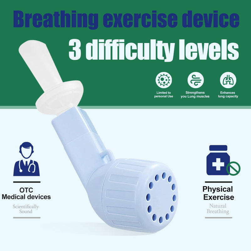 [Australia] - Lung TrainerÔºàOTCÔºâBreathing Exercise Device for LungsÔºåEnhance Respiratory MuscleÔºåEquipped with 3 Balls Blue' 