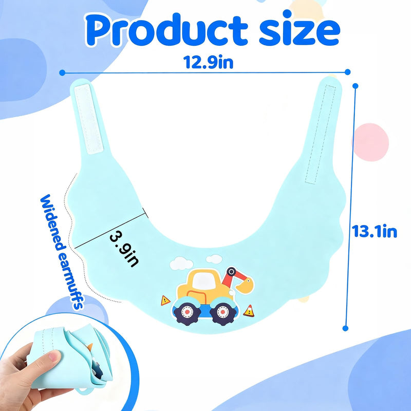 [Australia] - Baby Shower Cap Shield - Adjustable Waterproof Shower Visor for Kids, Soft Baby Hair Washing Shield with Ear Protection, Perfect for Toddlers & Children (Excavator) Excavator 