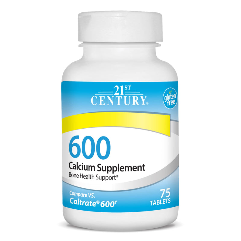 [Australia] - 21st Century Calcium Supplement, 600 mg, 75 Count 75 Count (Pack of 1) Tablets 