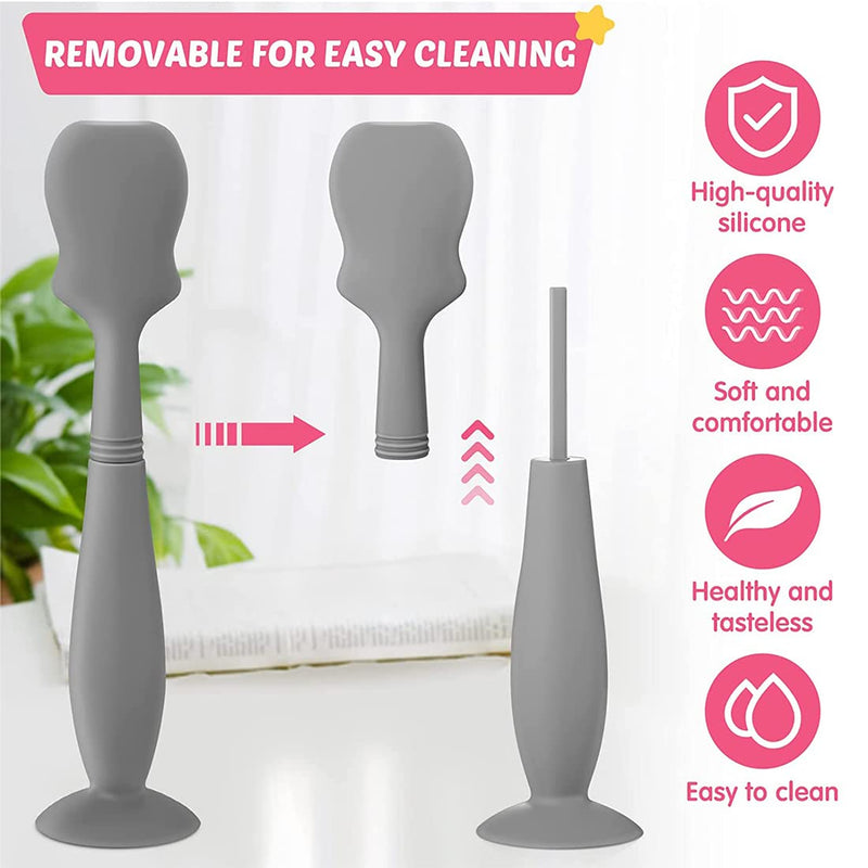 [Australia] - Diaper Cream Applicator Newborn Diaper Cream Brush Silicone Cream Applicator with Suction Cup Spatula for Baby Bottom for Babies Pack of 2 