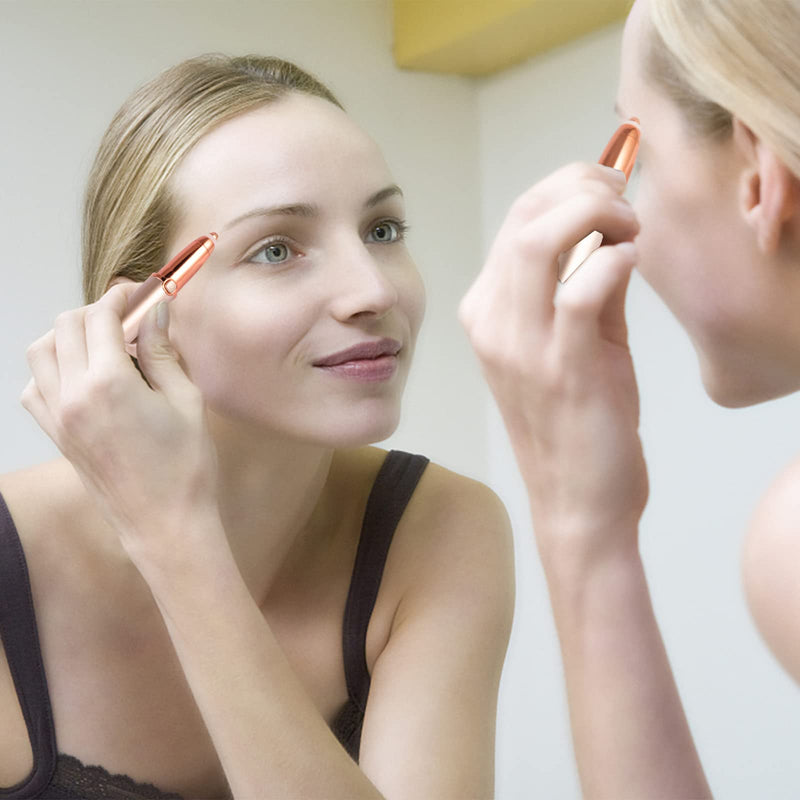 [Australia] - Eyebrow shaving, eyebrow trimmer, facial hair remover, eyebrow trimmer, electric eyebrow razor with LED light, facial trimmer for face, eyebrows, lips, nose 