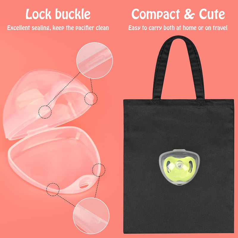 [Australia] - Accmor Pacifier Case, Pacifier Holder Case, Pacifier Container for Travel, BPA Free, Transparent, 2 Pack 2 Count (Pack of 1) 