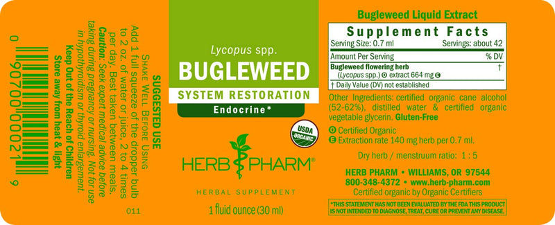 [Australia] - Herb Pharm Bugleweed Extract for Endocrine System Support - 1 Ounce 1 Fl Oz (Pack of 1) 