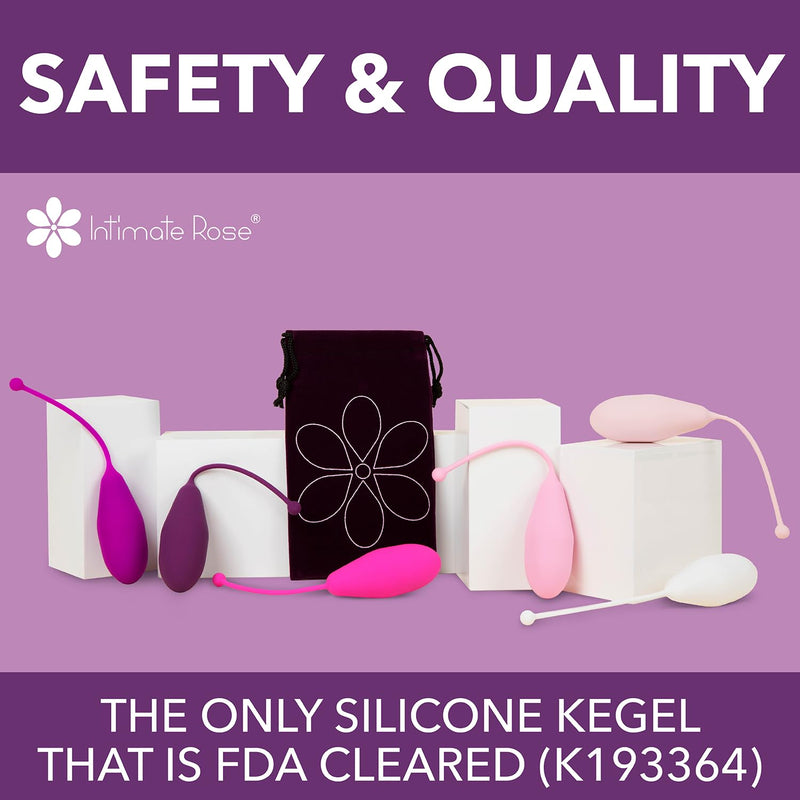 [Australia] - Kegel Exercise System - Pelvic Floor Exercises - Set of 6 Premium Silicone Kegel Exercise Weights & Control with Training Kit for Women: Beginners & Advanced (Pack of 1) Basic Kegel Set 