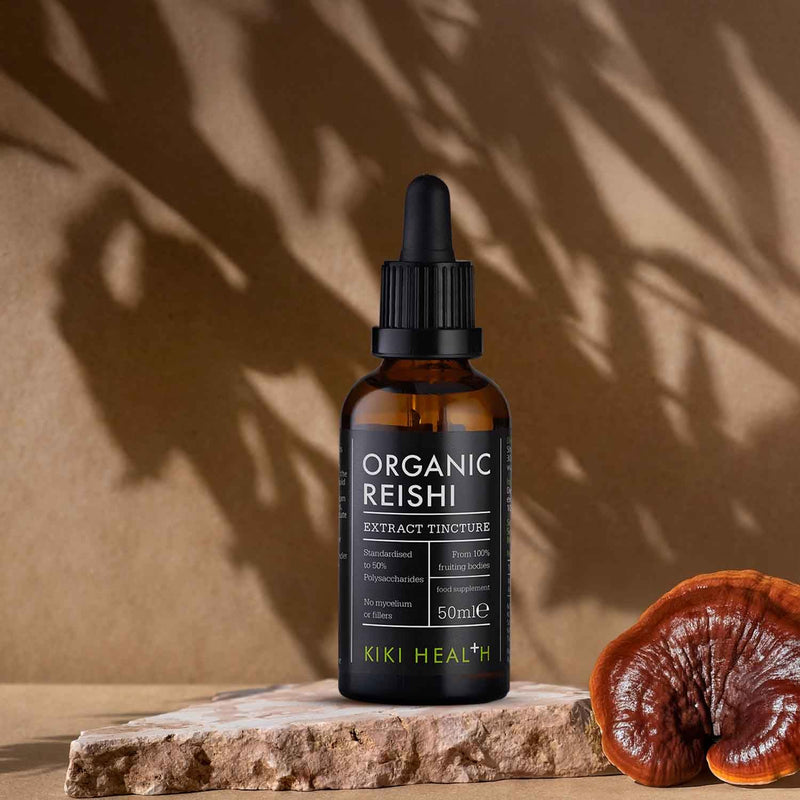 KIKI Health - Organic Reishi Tincture - Supports Immune Function, Cardiovascular Health & Overall Vitality - Full-Spectrum Mushroom Extract - No Mycelium, Grains or Starch - 50ml