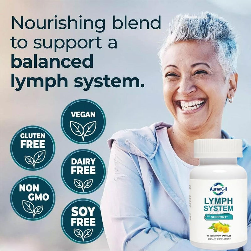 Lymph System Support Supplement – Lymphatic Drainage Supplement with Dandelion Extract, Cleavers, Burdock Powder and Cleanse Lymph Hair/Skin/Nails Supplements Dietary Healthcare 60 Count