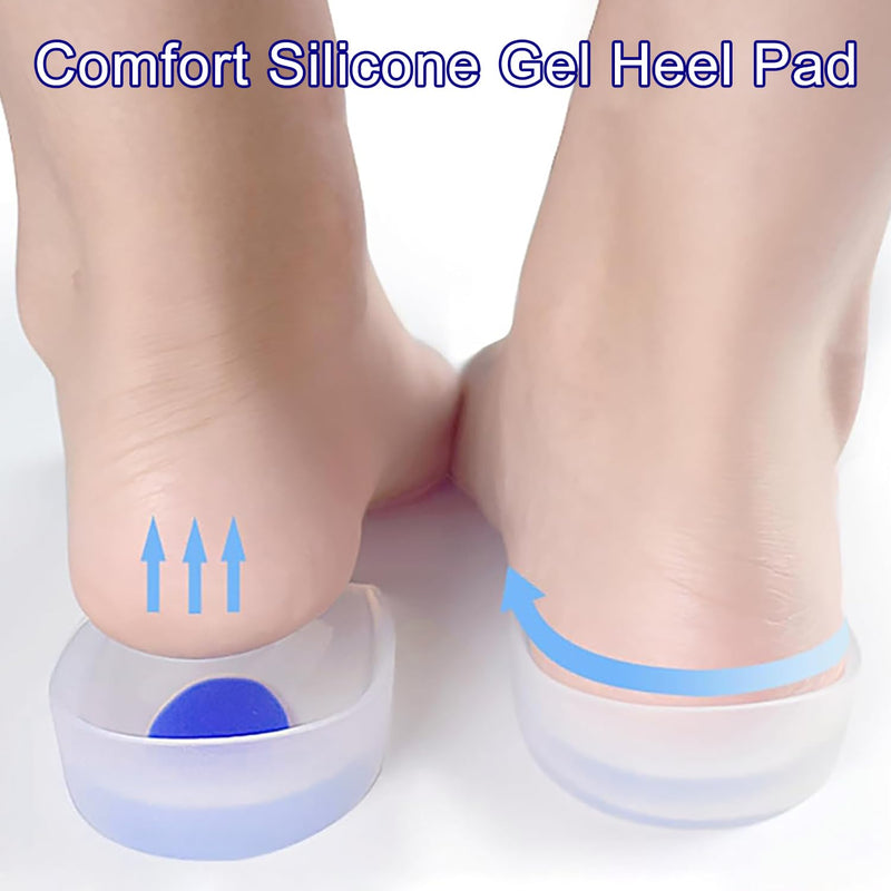 [Australia] - Neoreser Heel Spur Insoles, Gel Heel Cushion Heel Pads Silicone Gel Heel Cups Orthopedic Gel Cushion Insoles for Plantar Fasciitis Heel Spurs and Achilles Pain (39-45, 2 Pairs) Big 
