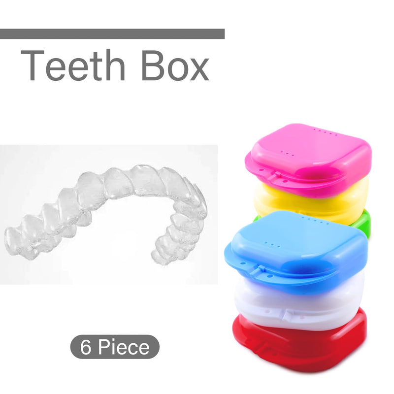 [Australia] - Pack of 6 braces box, denture box, tooth splint box, braces box, denture storage, for denture box, denture box, funny bite splint, grinding splint 