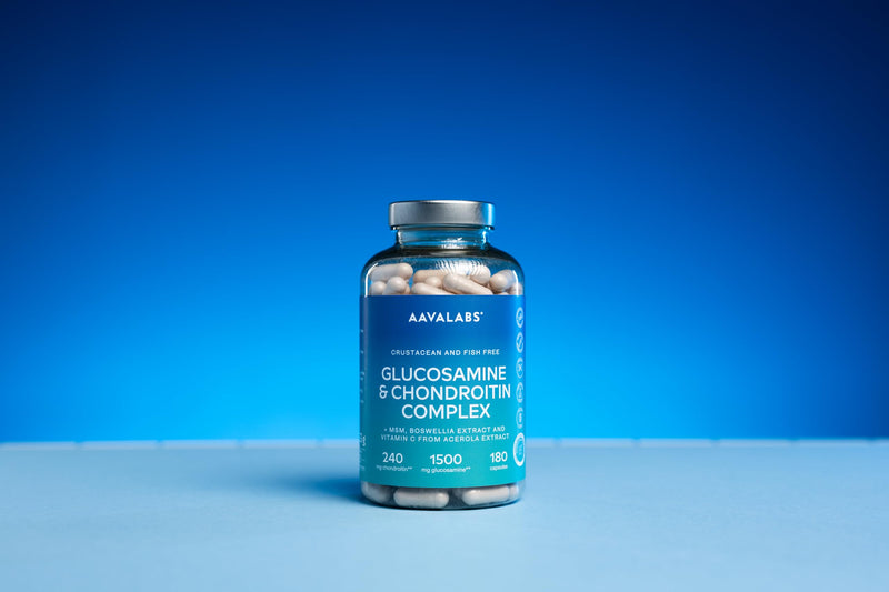 Glucosamine and Chondroitin High Strength + MSM, Boswellia Extract & Vitamin C (3 Capsules Daily) - Fish & Crustacean Allergen Free - 180 Capsules Glucosamine Sulphate 180 count (Pack of 1)