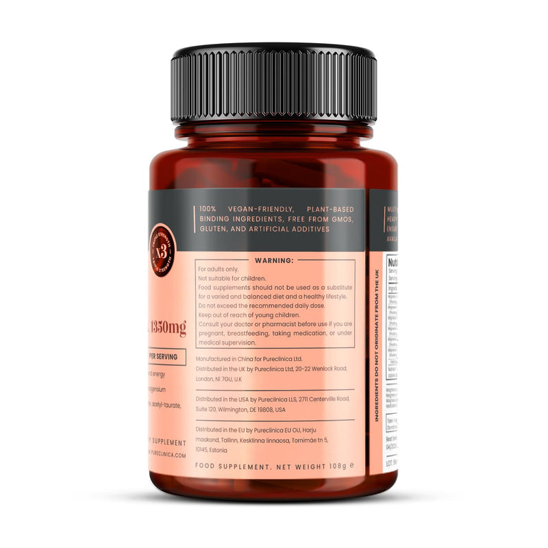 Triple Strength Magnesium Whole Body Complex 1350mg x 90 Caplets – 247mg Elemental Magnesium – 6 Superior Forms for Muscle, Heart, Brain & Bone Support – 3 Months Supply 90 count (Pack of 1)