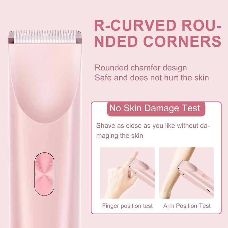 [Australia] - Bikini Shaver,Bikini Trimmer for Women,2 in 1 Electric Razors,Dual Head Shaver for Leg Arm Body Grooming Tool,Silky and Painless and Efficient Cleaning Purple 