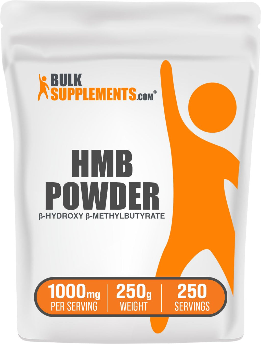 BulkSupplements.com HMB Powder - as Calcium HMB, Beta-Hydroxy Beta-Methylbutyrate - HMB Powder Supplements, Gluten Free - 1000mg per Serving, 250g (8.8 oz) (Pack of 1) 250 Servings (Pack of 1)