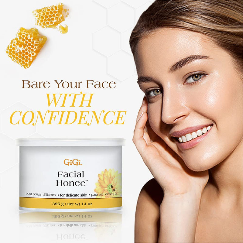[Australia] - GiGi Facial Honee Wax - Hair Removal Soft Wax for Face and Delicate Skin, 14 oz 14 Ounce (Pack of 1) 